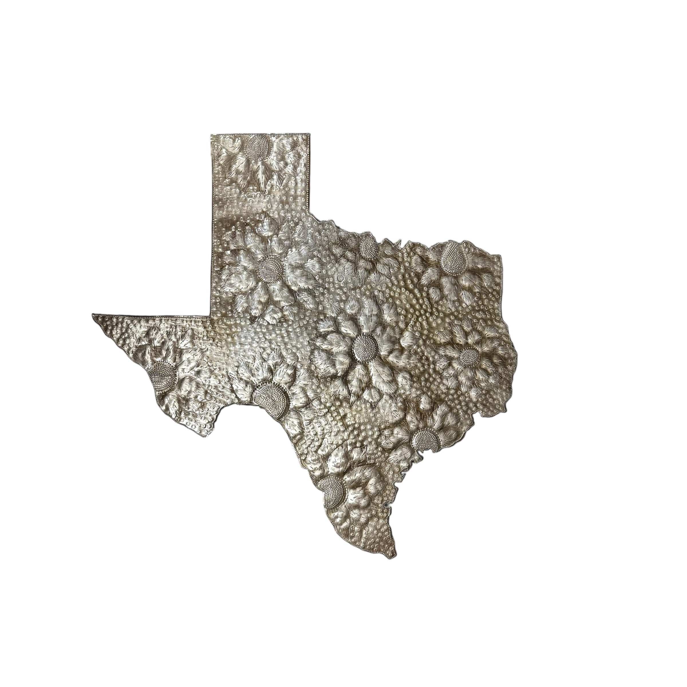 Large Texas Floral Metal Art