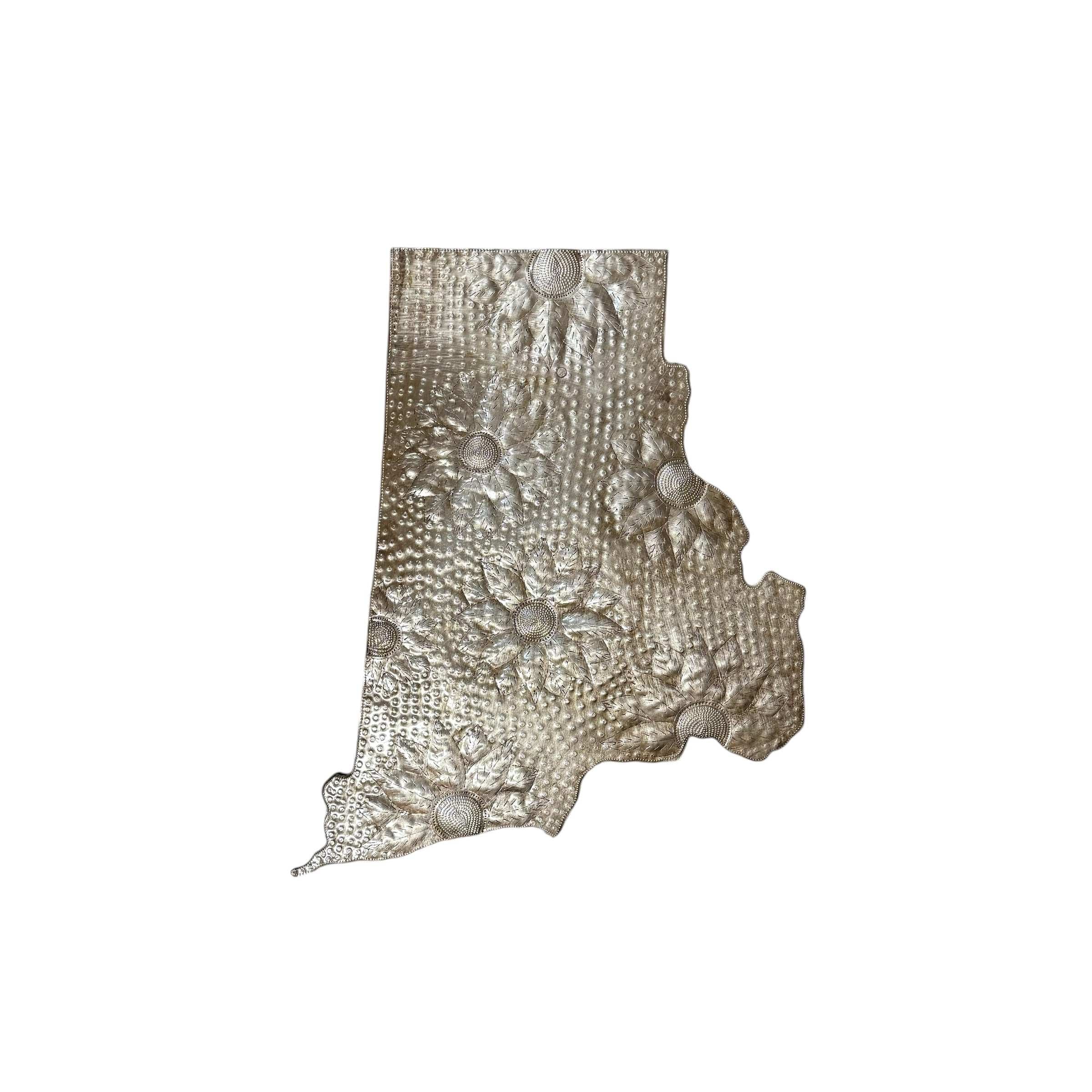Rhode Island  Floral Metal Art