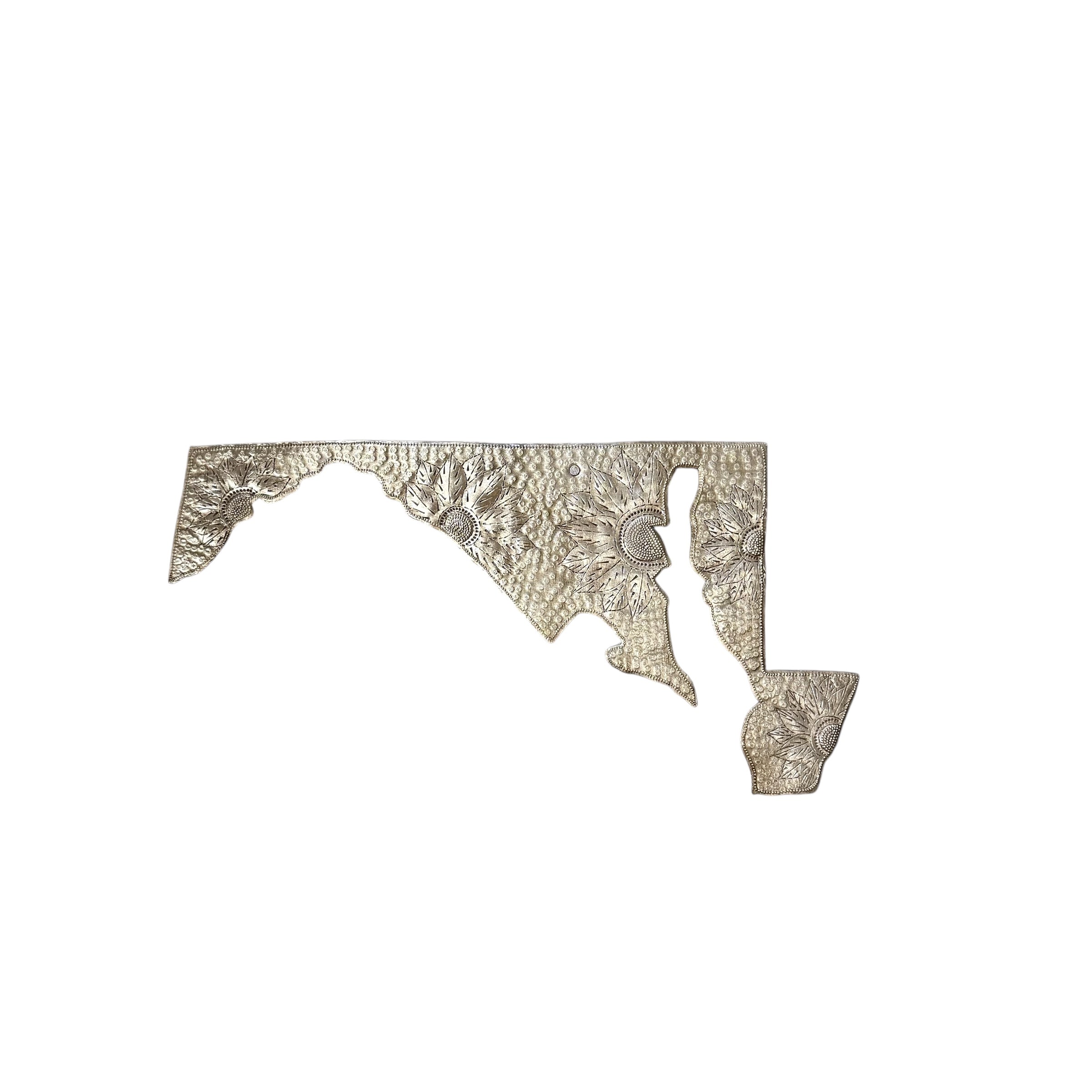 Medium Maryland Floral Metal Art