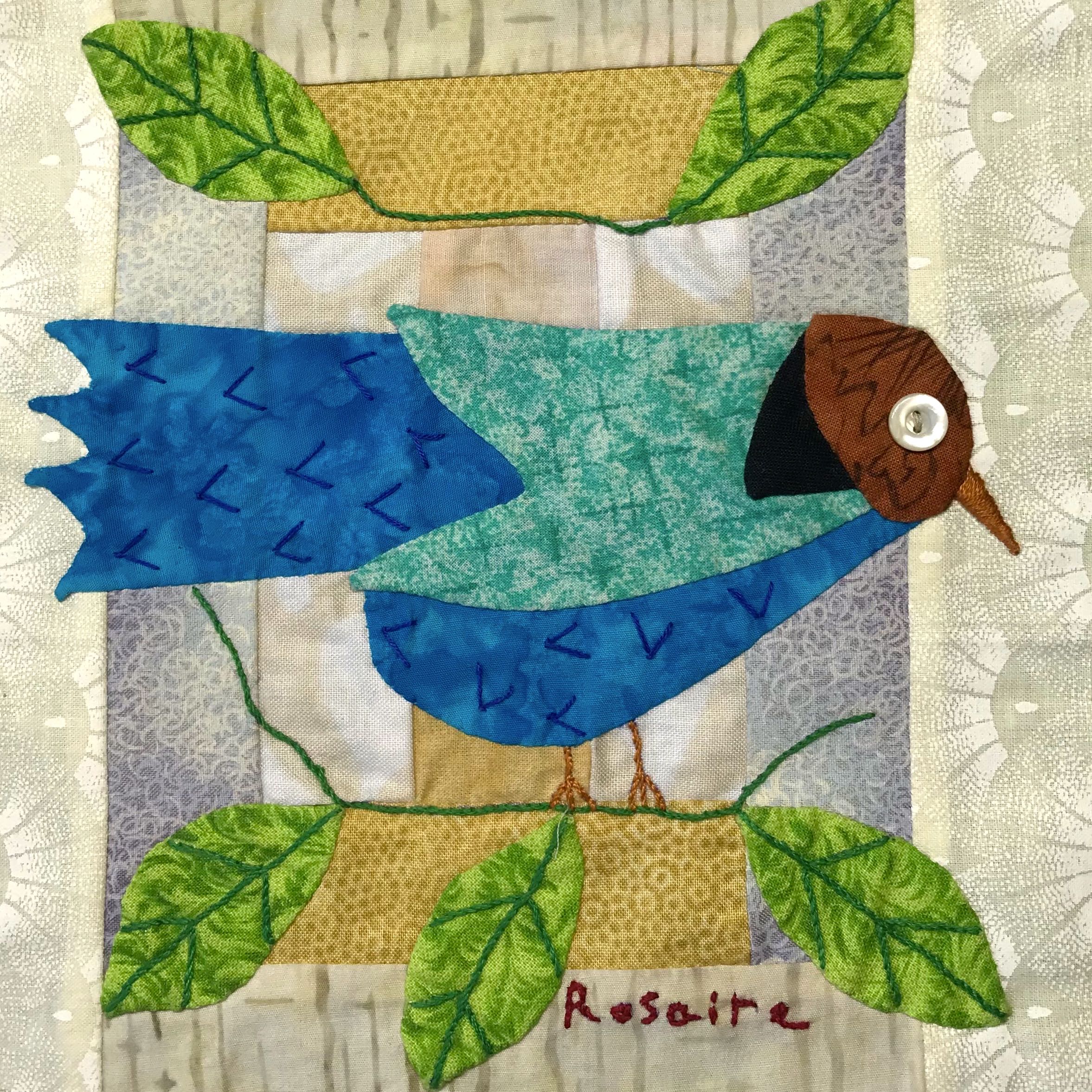 Birds of Hope Framed Mini-Quilt #2