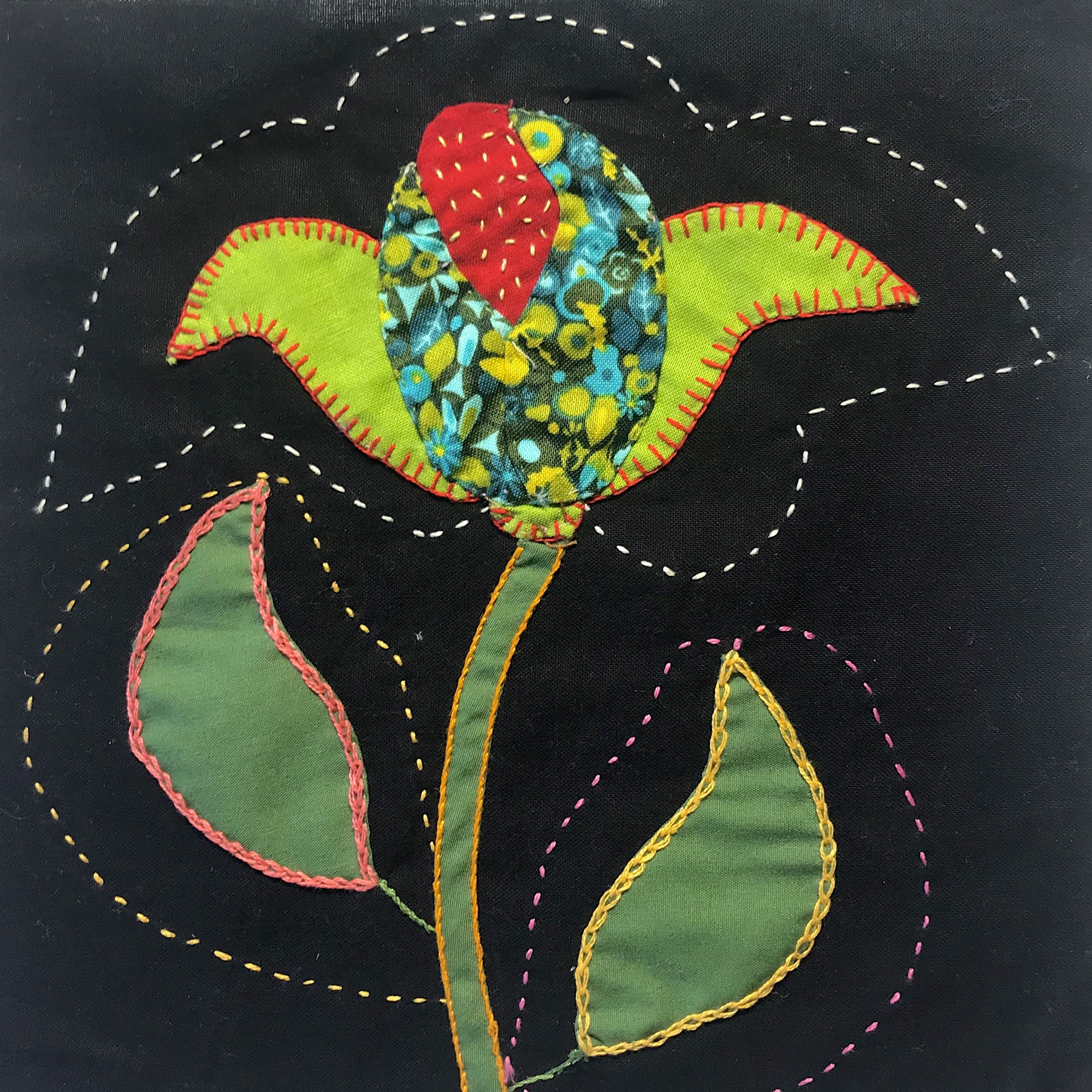 NEW! Midnight Garden Framed Mini-Quilt