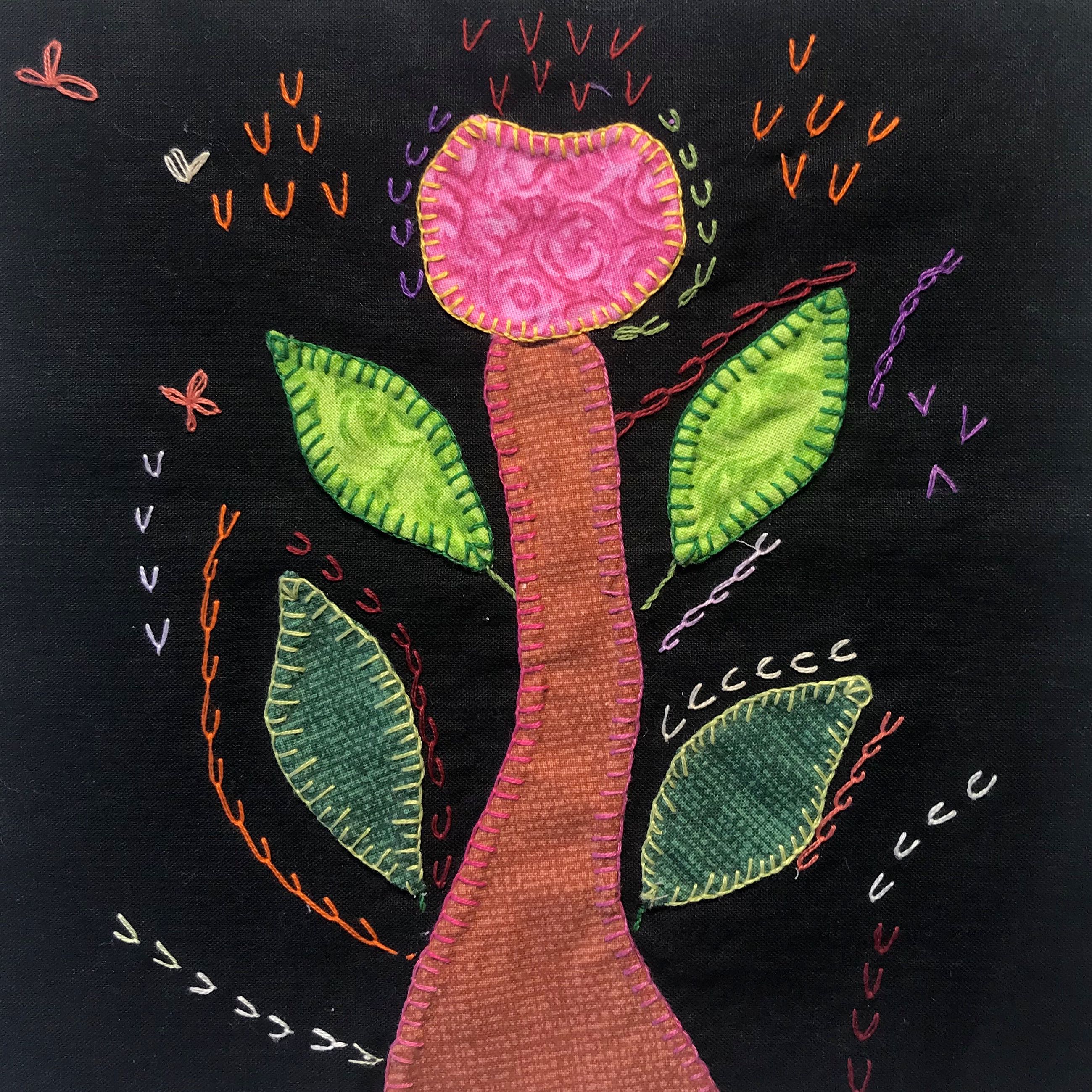 NEW! Midnight Garden Framed Mini-Quilt