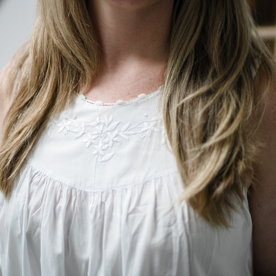 The Sarah Garland Nightgown - White