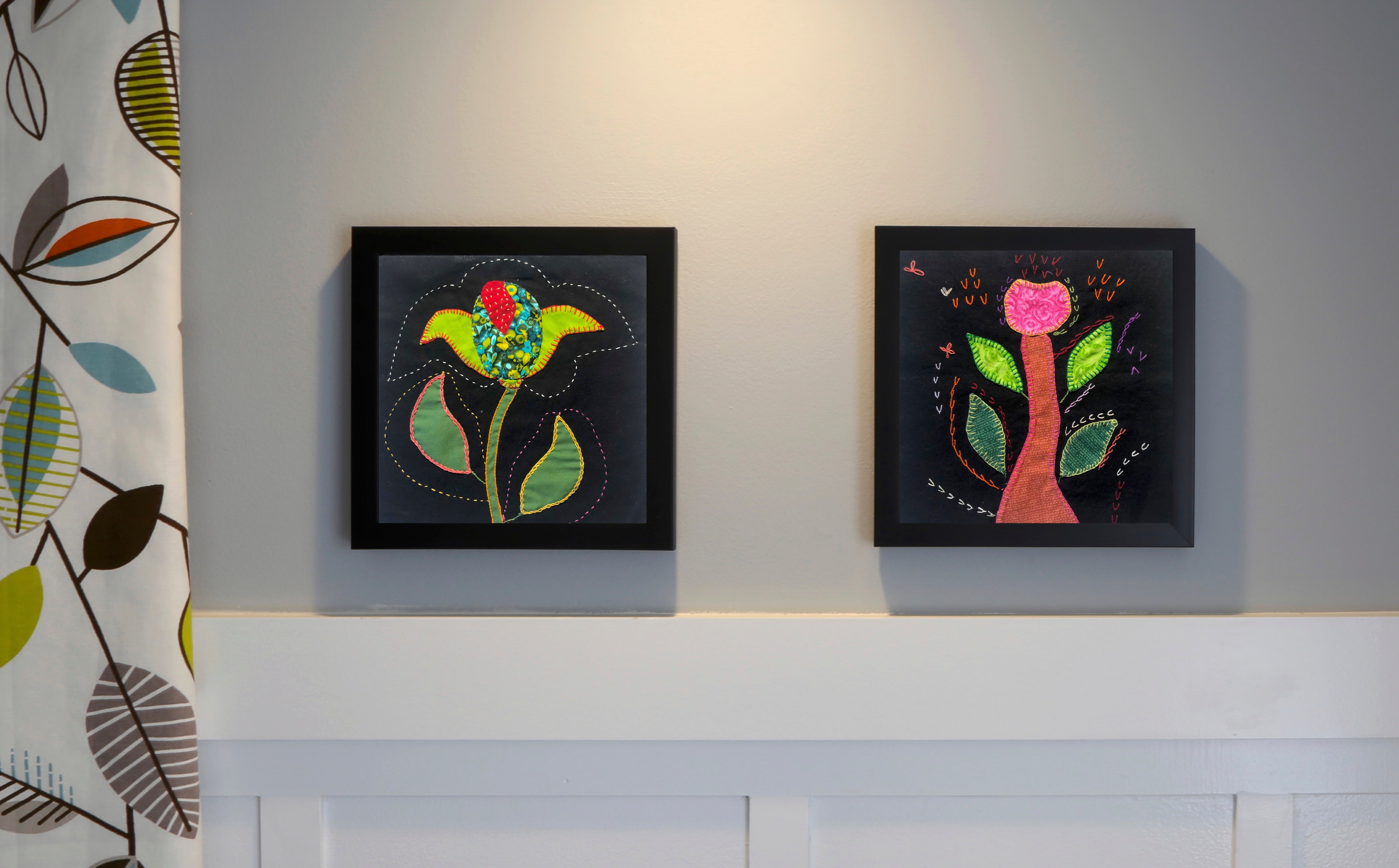 NEW! Midnight Garden Framed Mini-Quilt