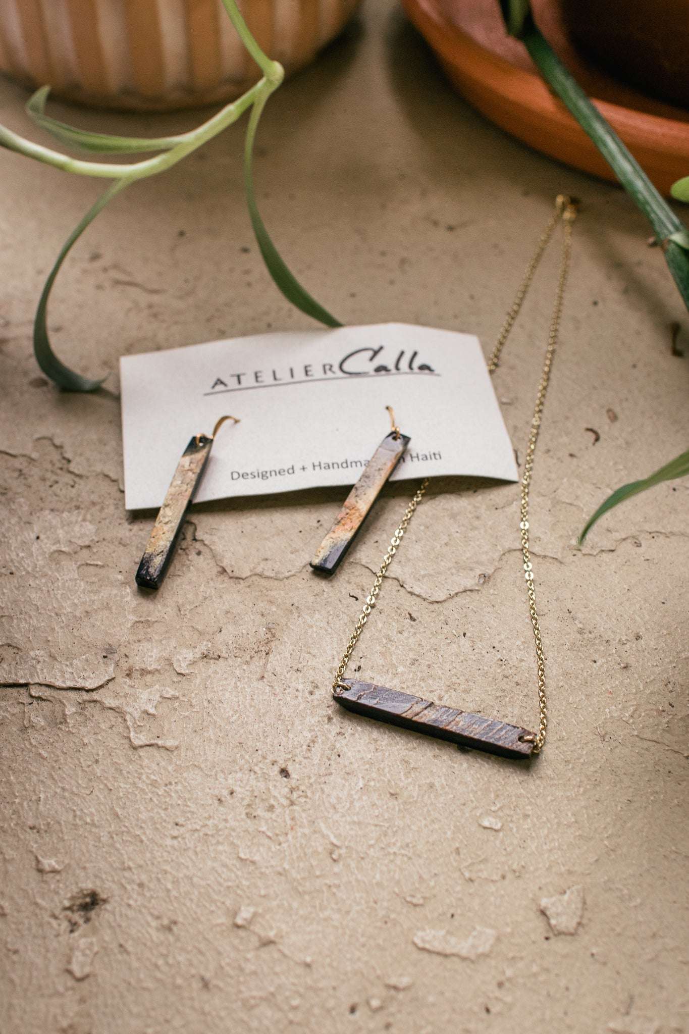 Petite Baguette Necklace by Atelier Calla