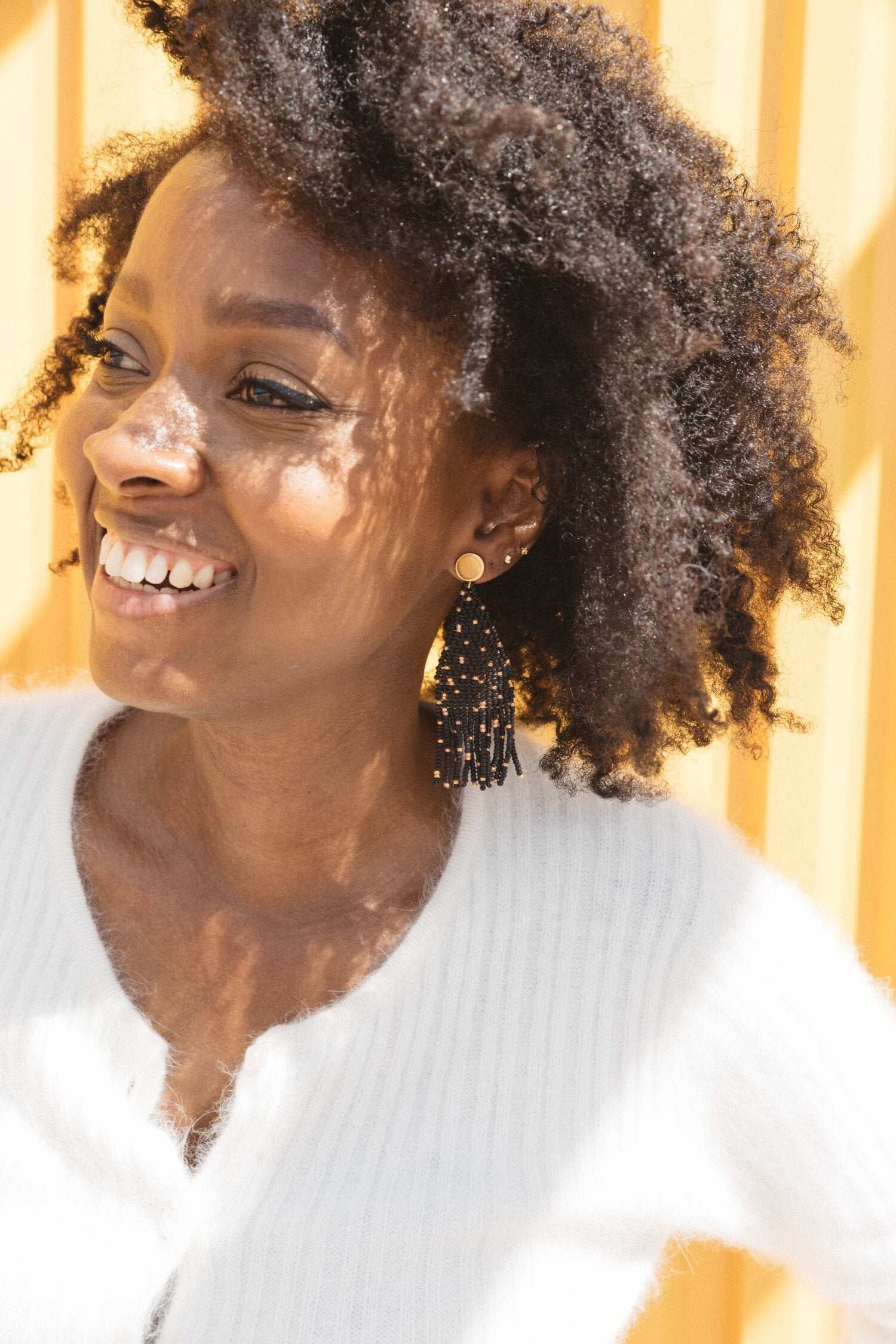 Annie Beaded Fringe Earring