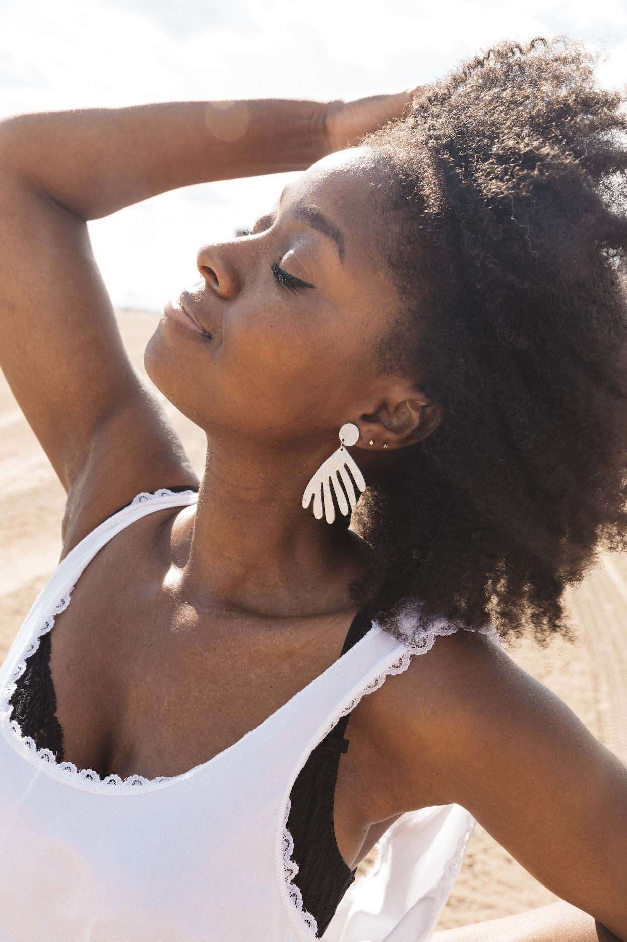 Coral Aluminum Earrings