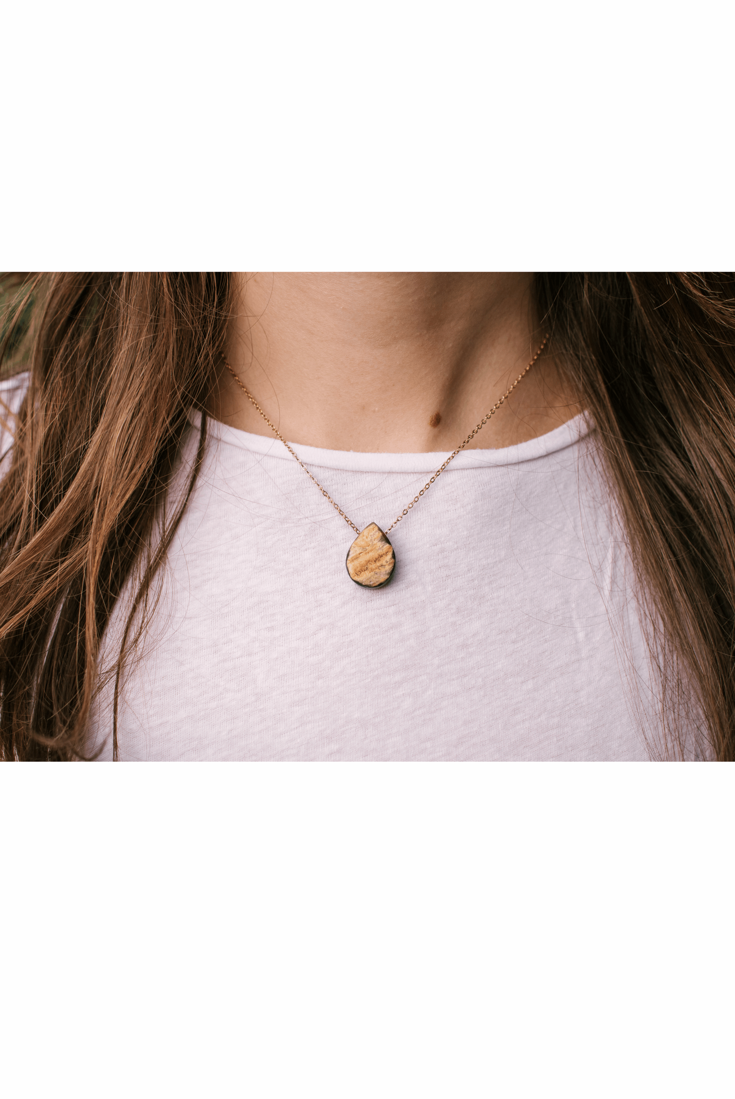 Teardrop Horn Necklace