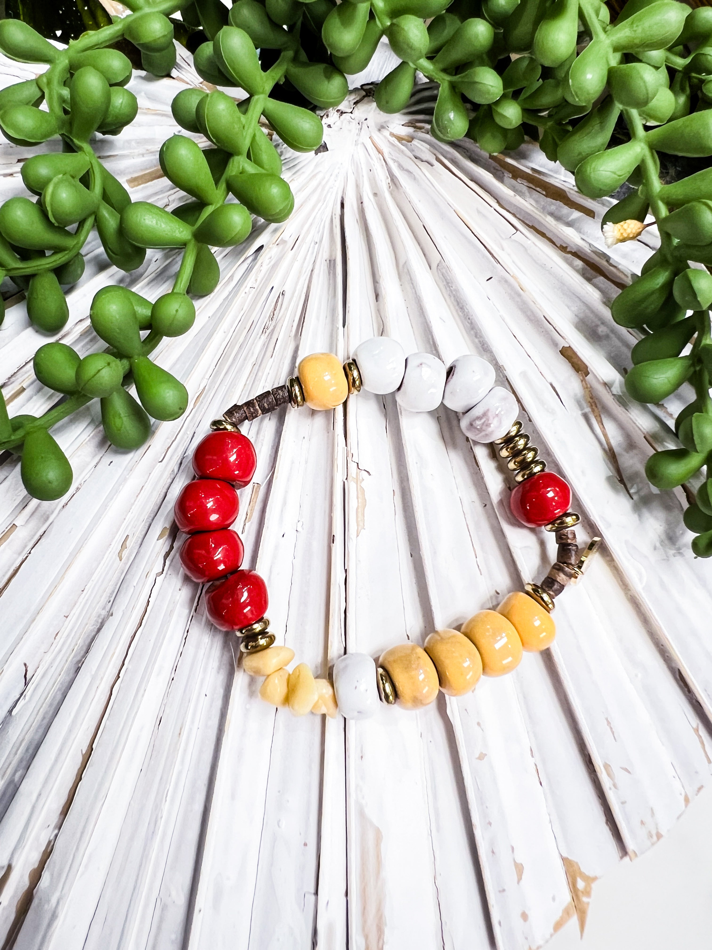 Tap Tap Bracelet - Chiefs - Yellow Red and White Game Day