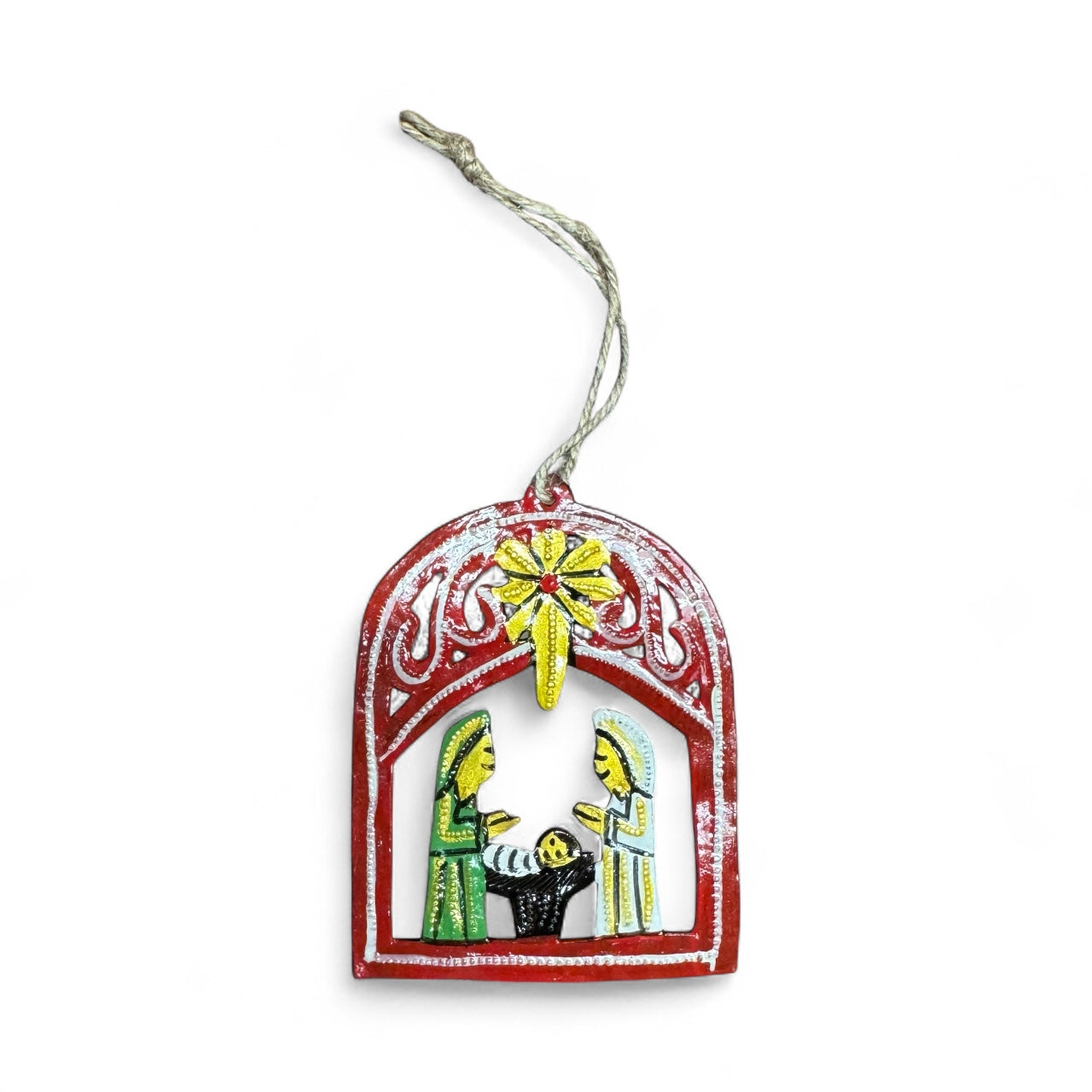 haitian-steel-drum-nativity-red-arch-christmas-ornament