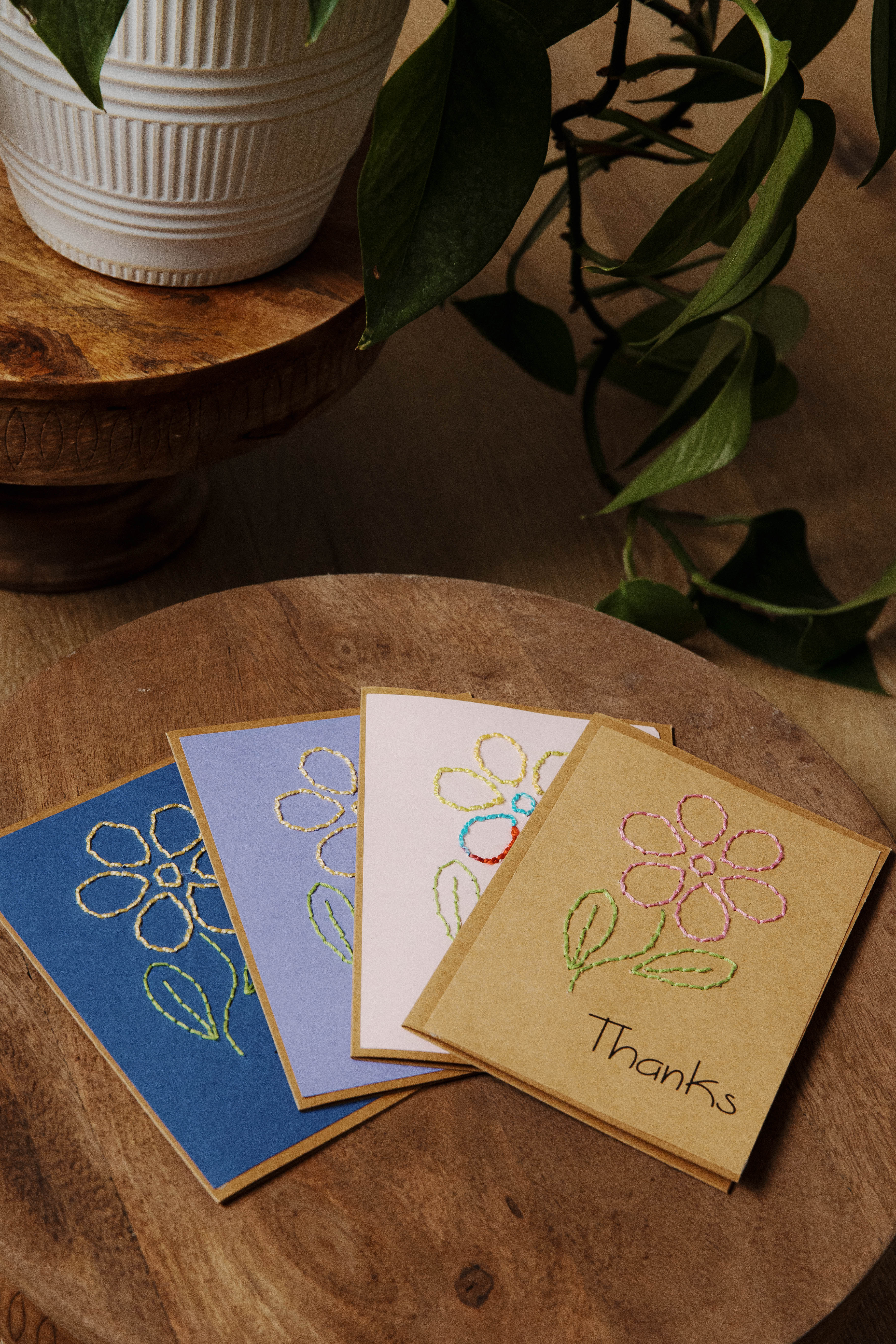 Thanks Floral Greeting Cards