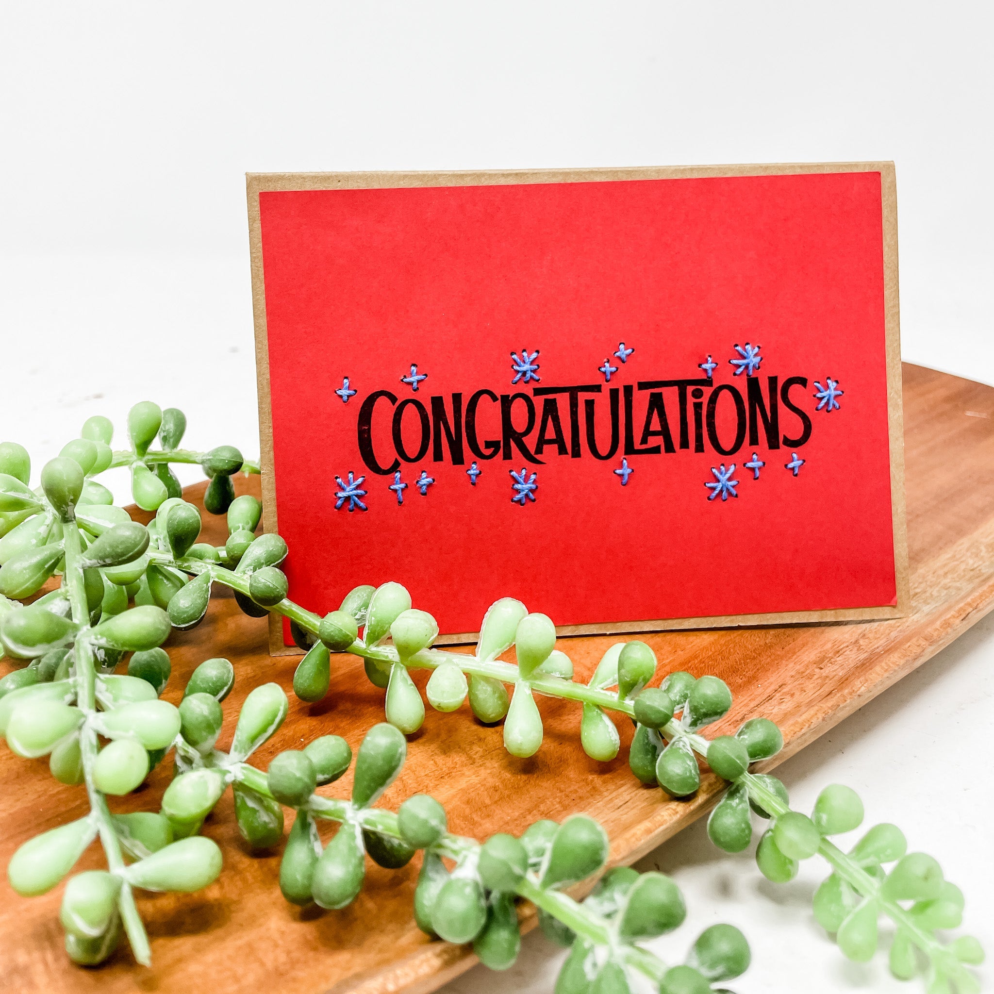 Congratulations with mini stars Greeting Cards
