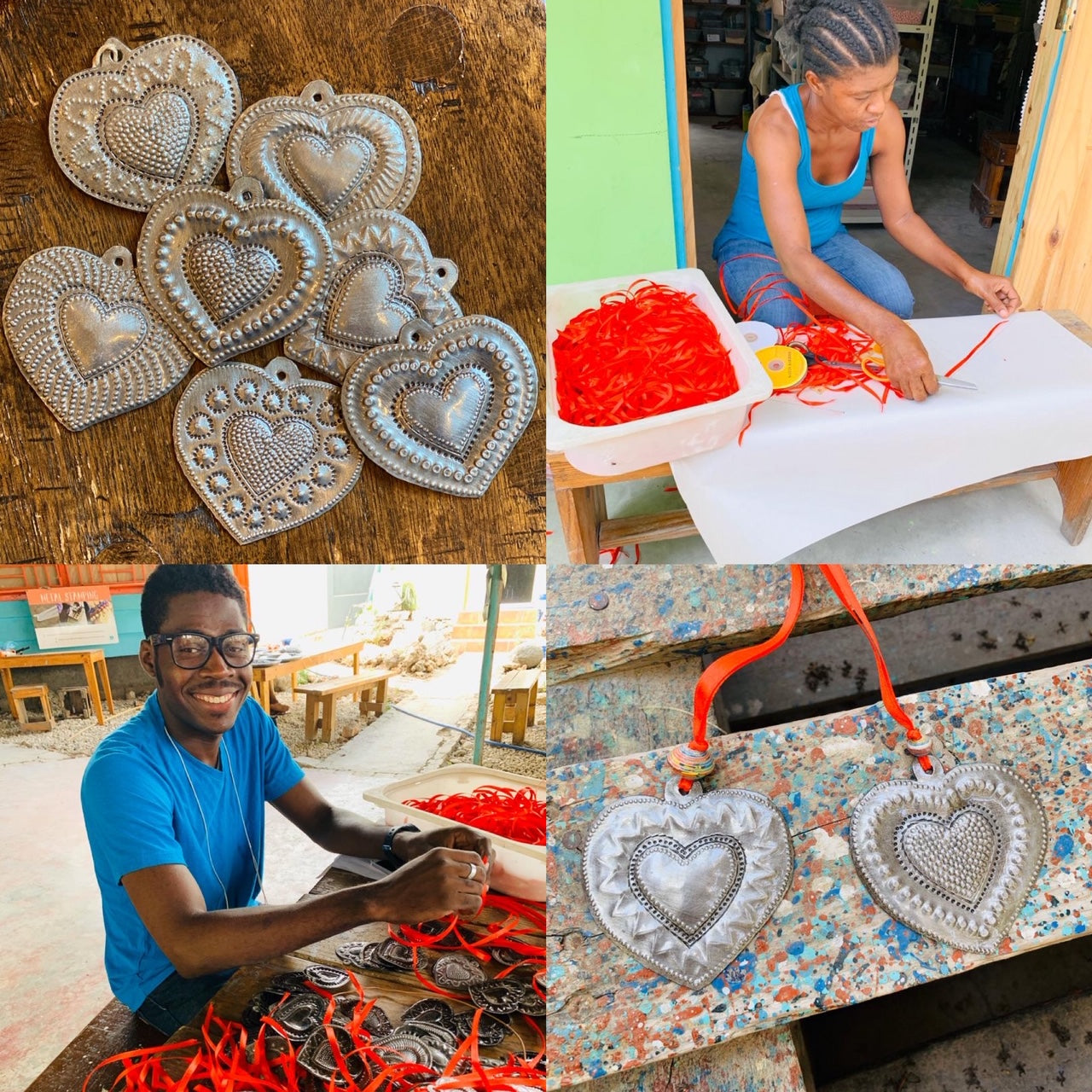 *Special Deal* Davidson Heart Ornaments (Set of 5)