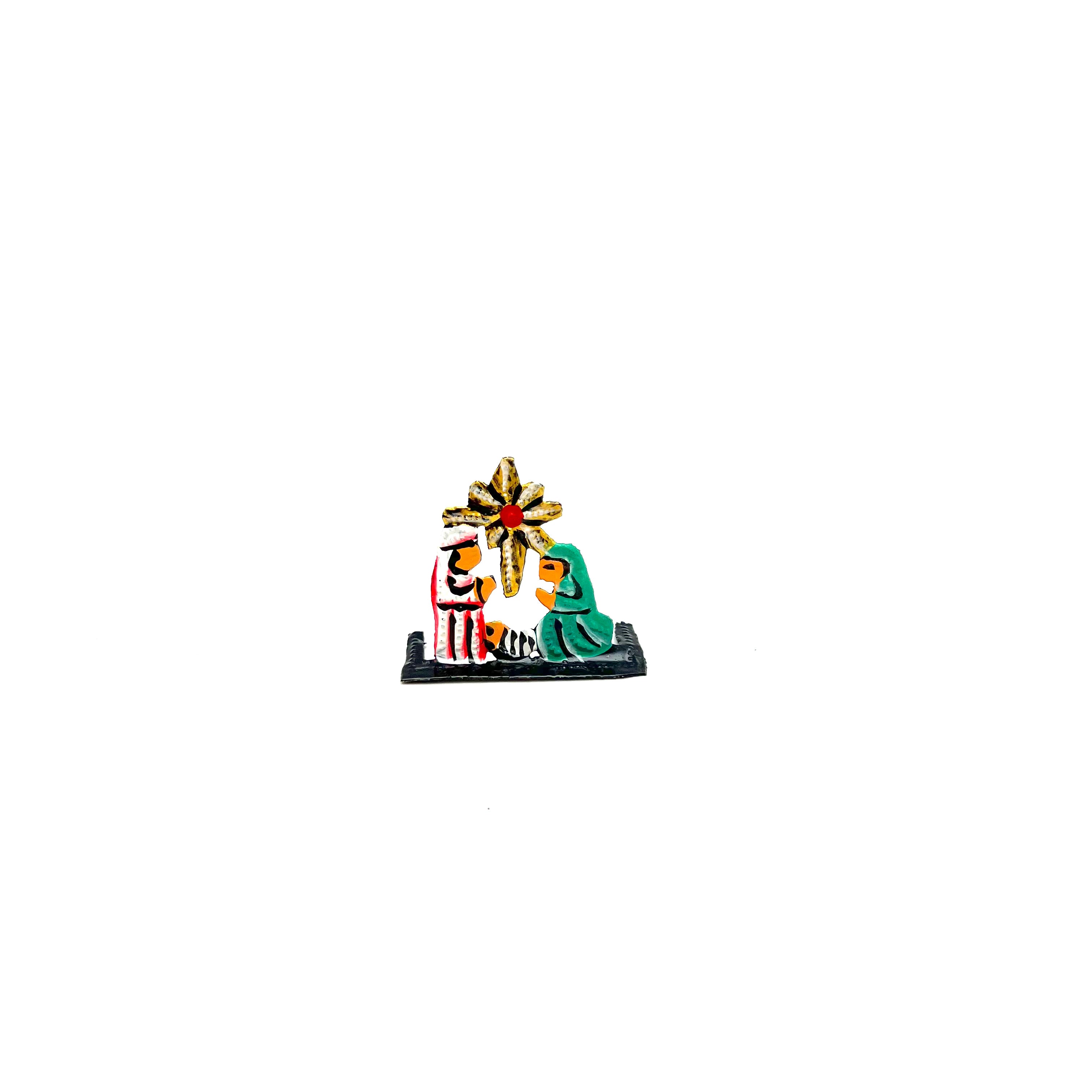 World's smallest painted nativity hand-hammered recycled steel drum Haiti — fair trade Christmas gift boutique