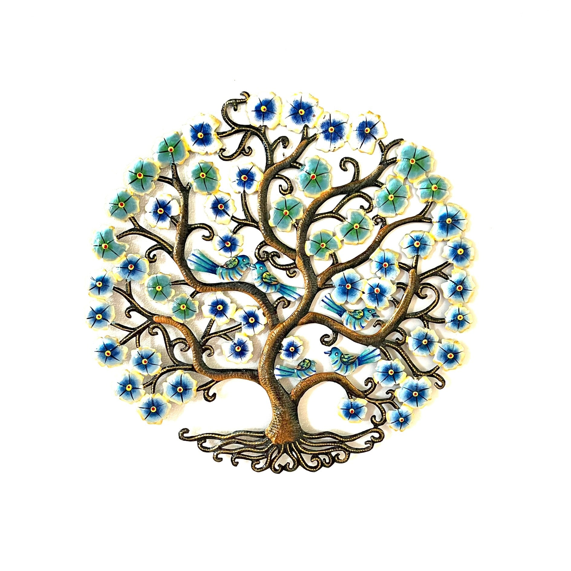 Large Tree of Life - White/Blue/Green