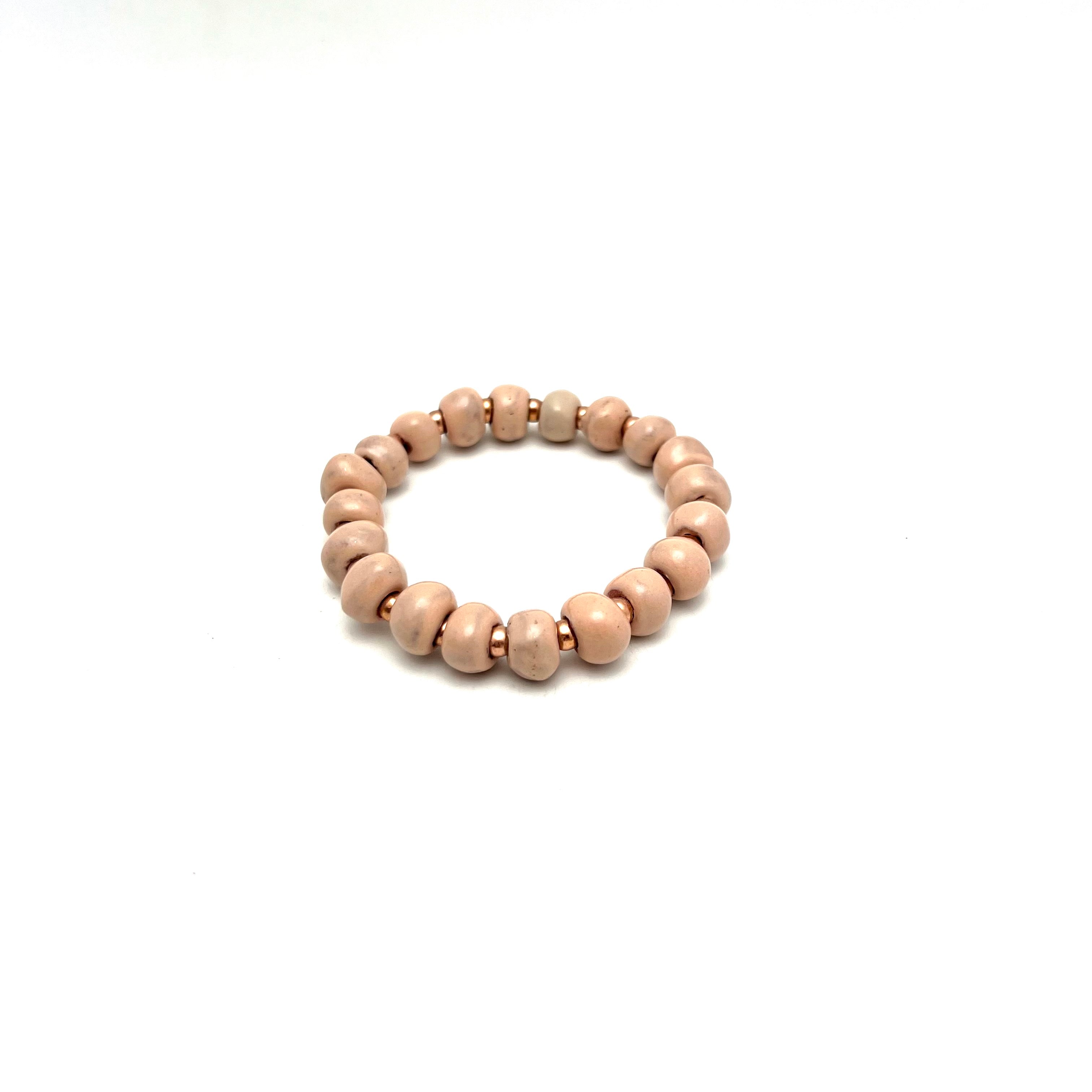 Simple Ceramic Bracelet- Rose Gold