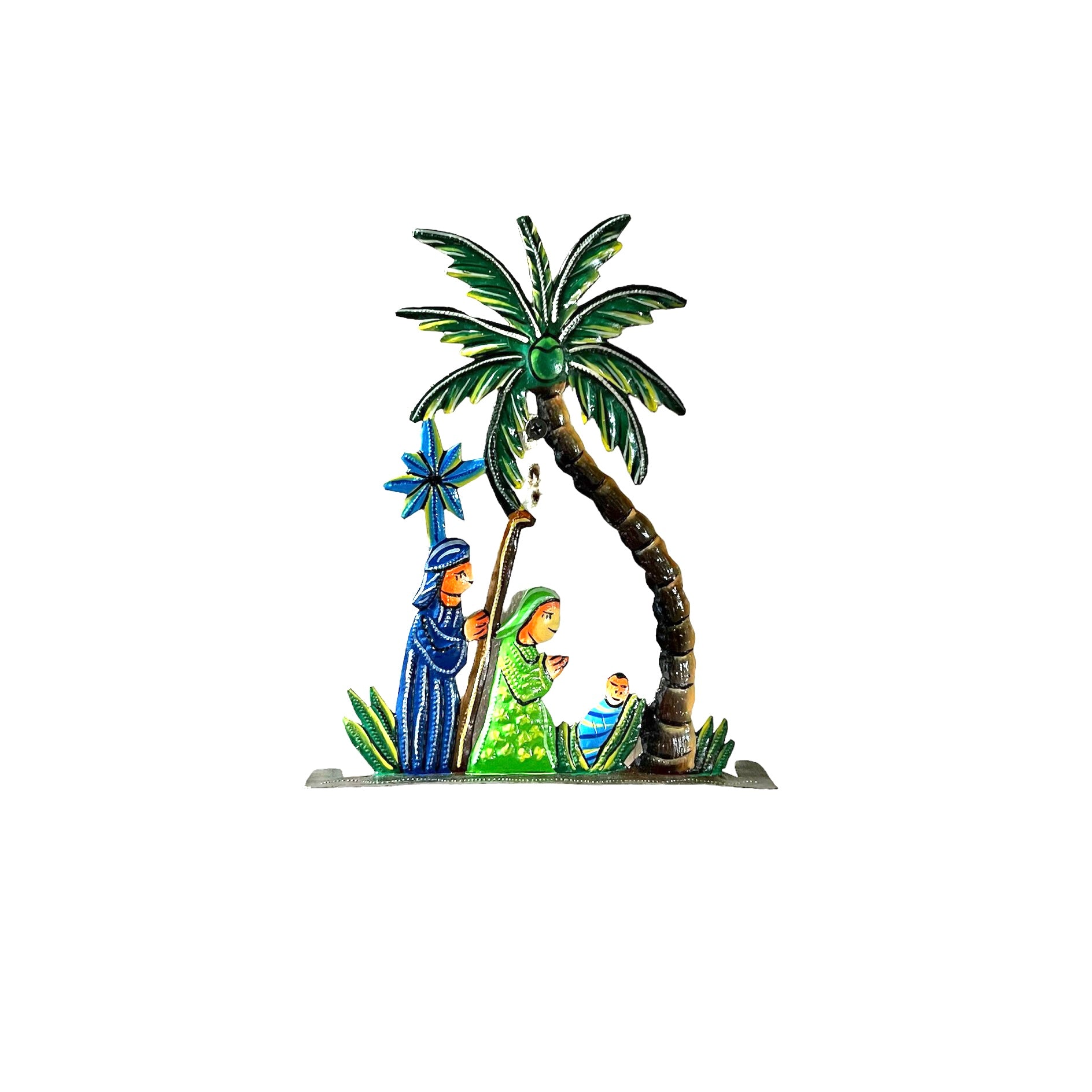 One Tree Painted Standing Nativity