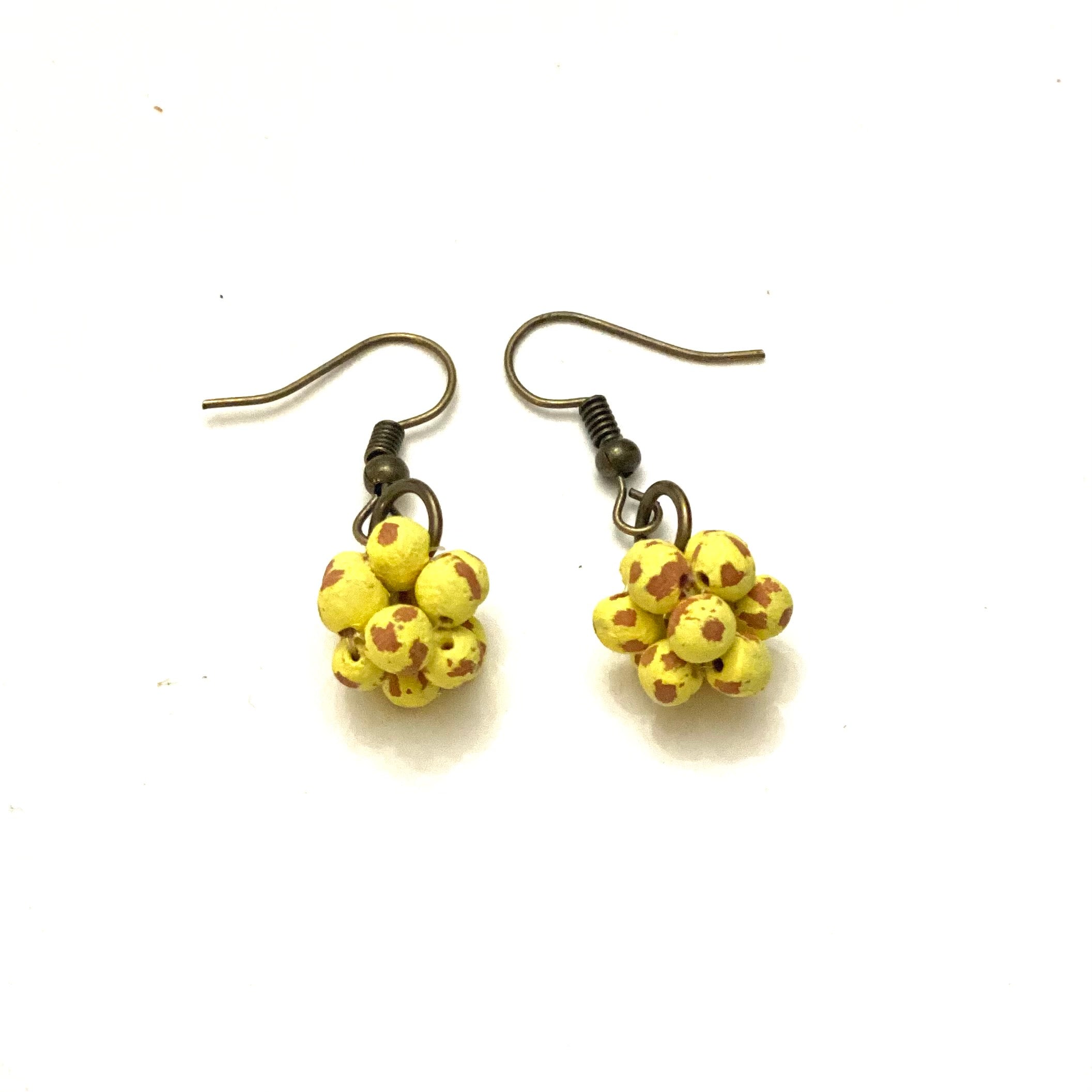 Micro-bead Ceramic Popcorn Earrings