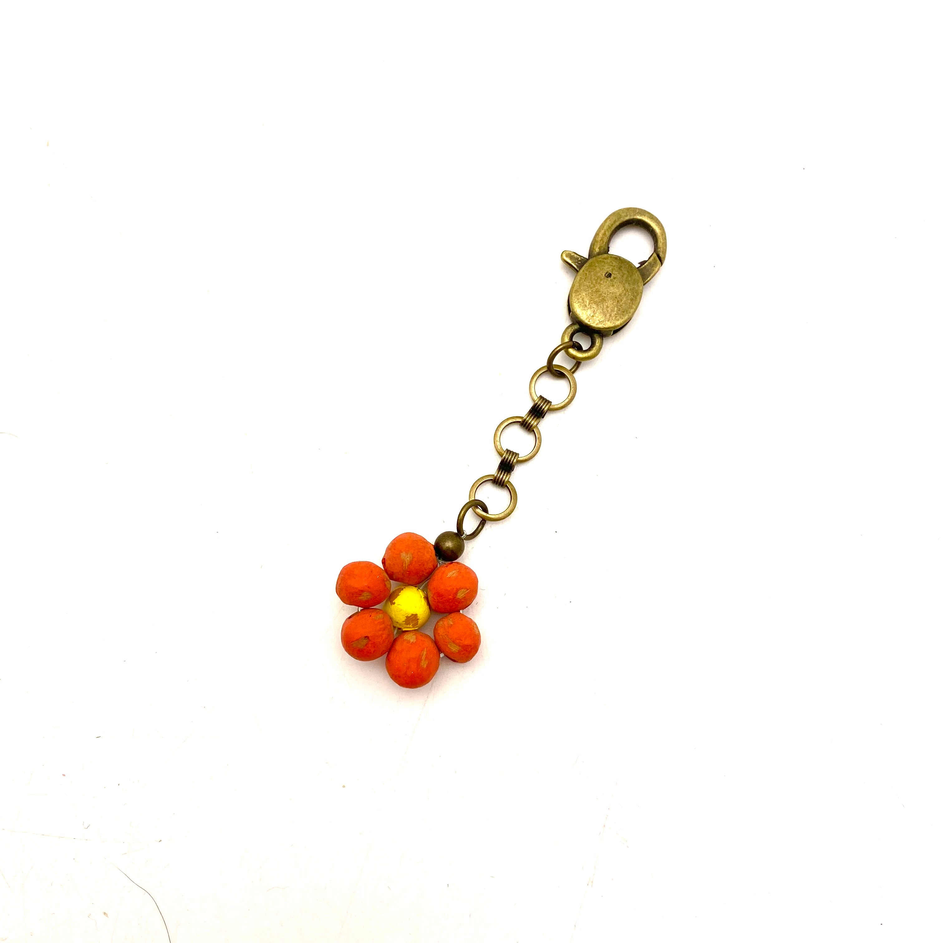 Ceramic Daisy Keychain