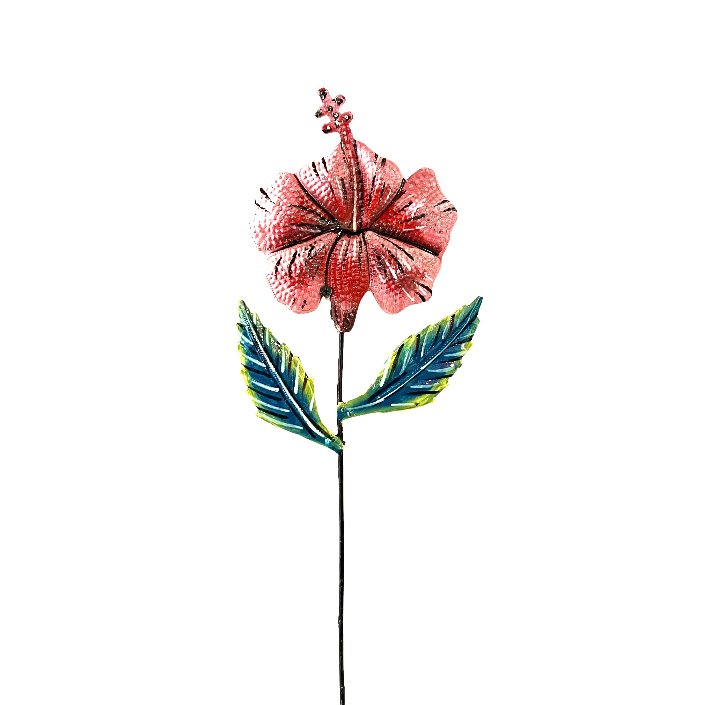 Pink Hibiscus Garden Stakes