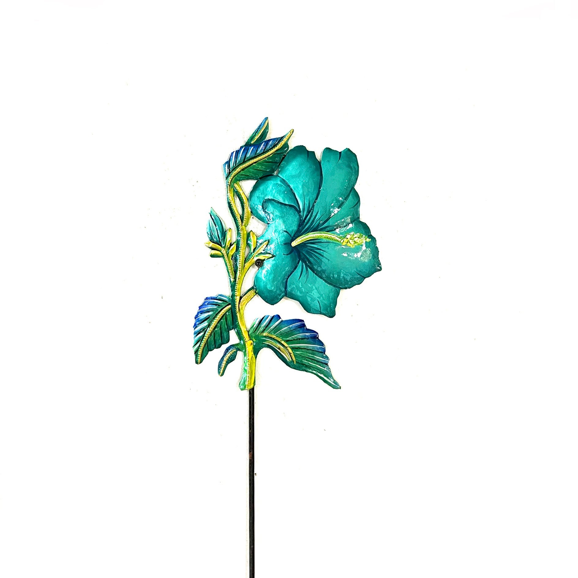 Green Hibiscus Garden Stakes