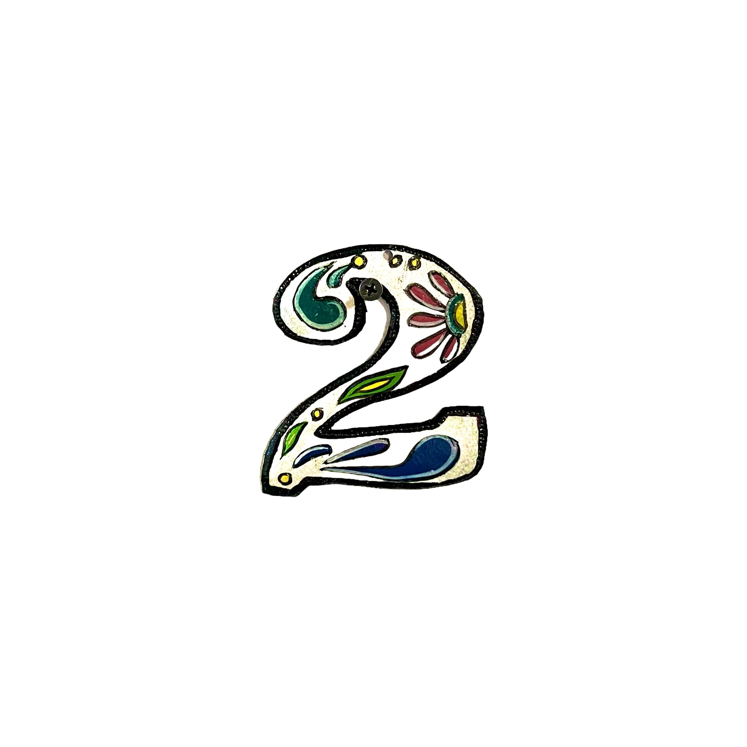 Painted Numbers - White