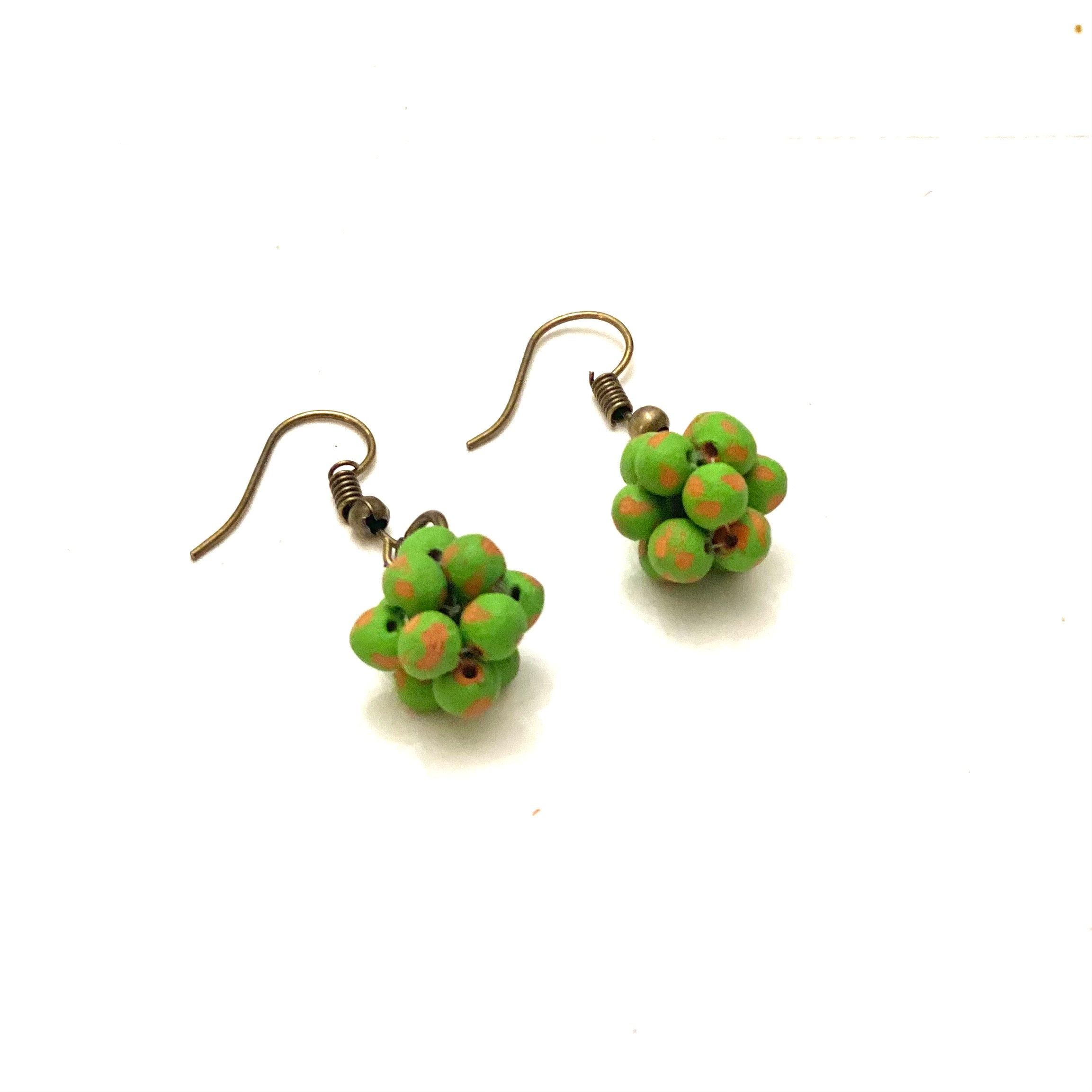 Micro-bead Ceramic Popcorn Earrings