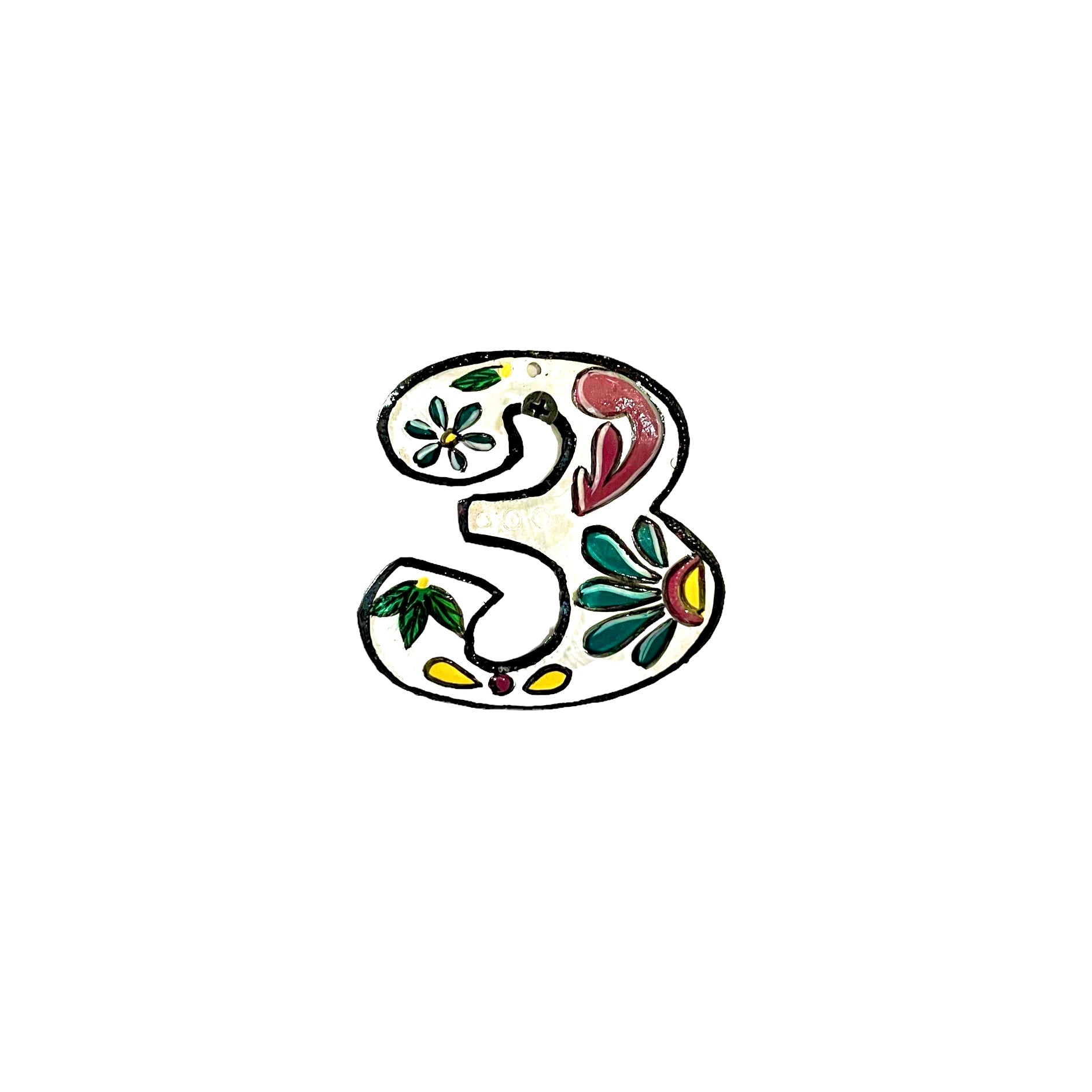 Painted Numbers - White