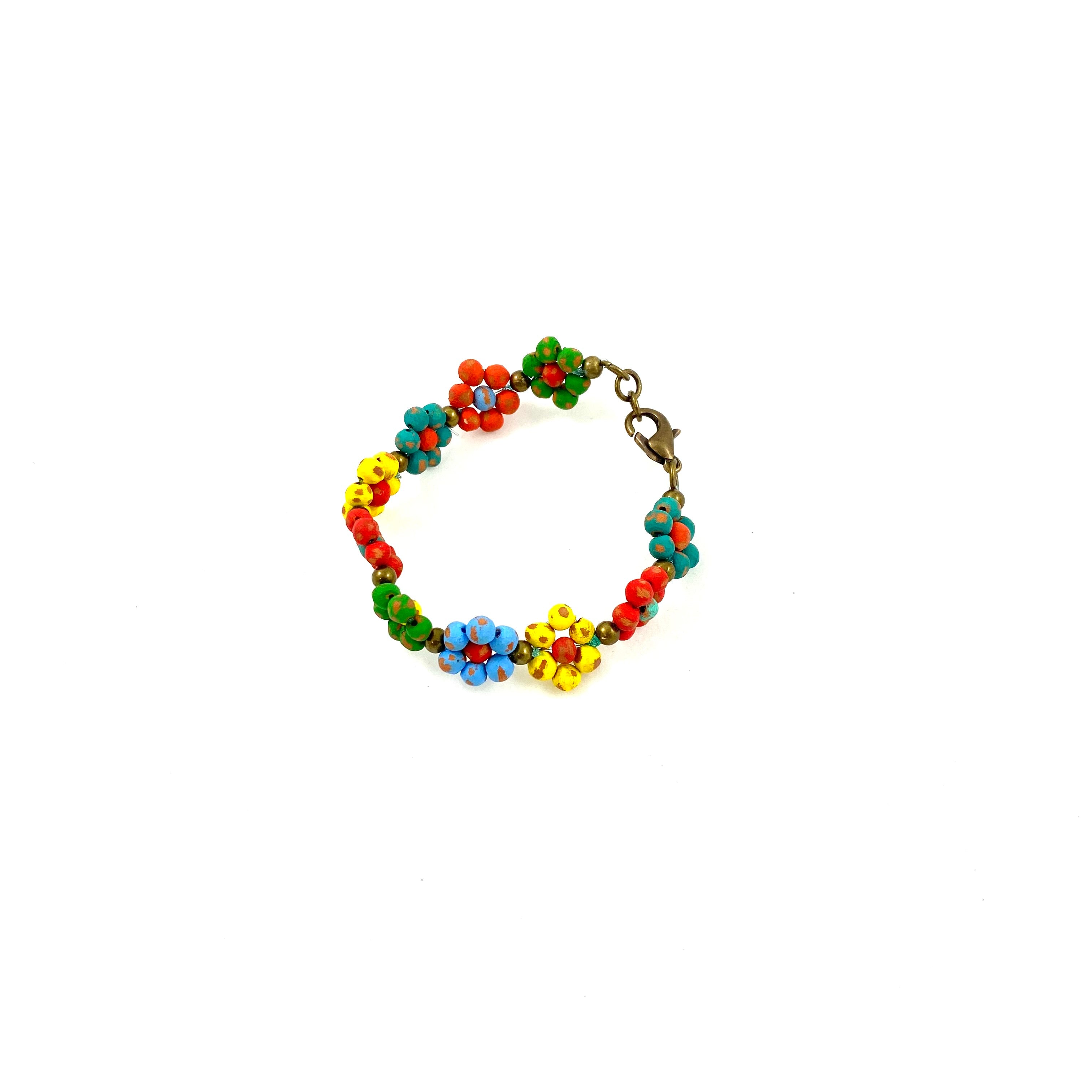 Ceramic Daisy Chain Bracelet