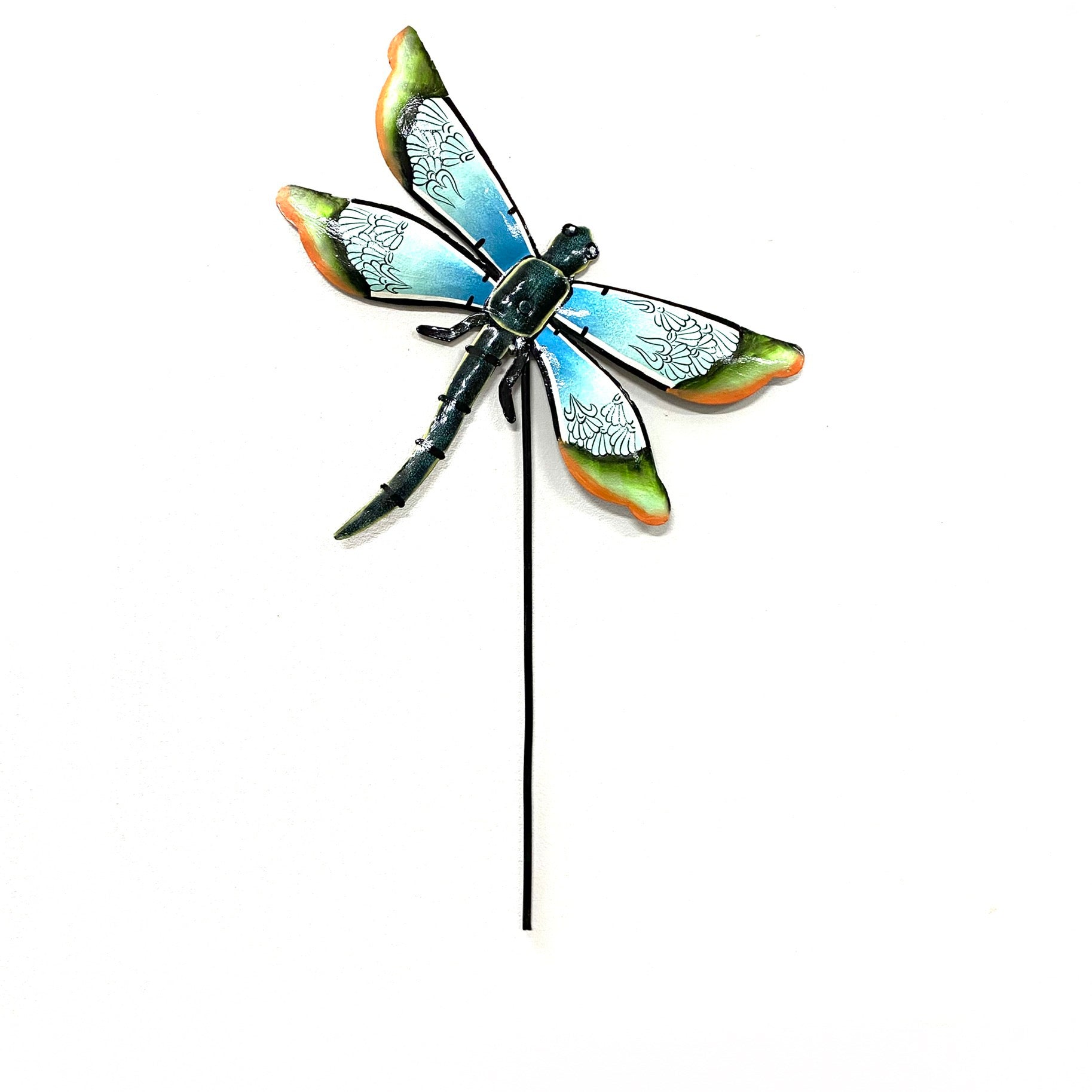 Turquoise Dragonfly Garden Stake