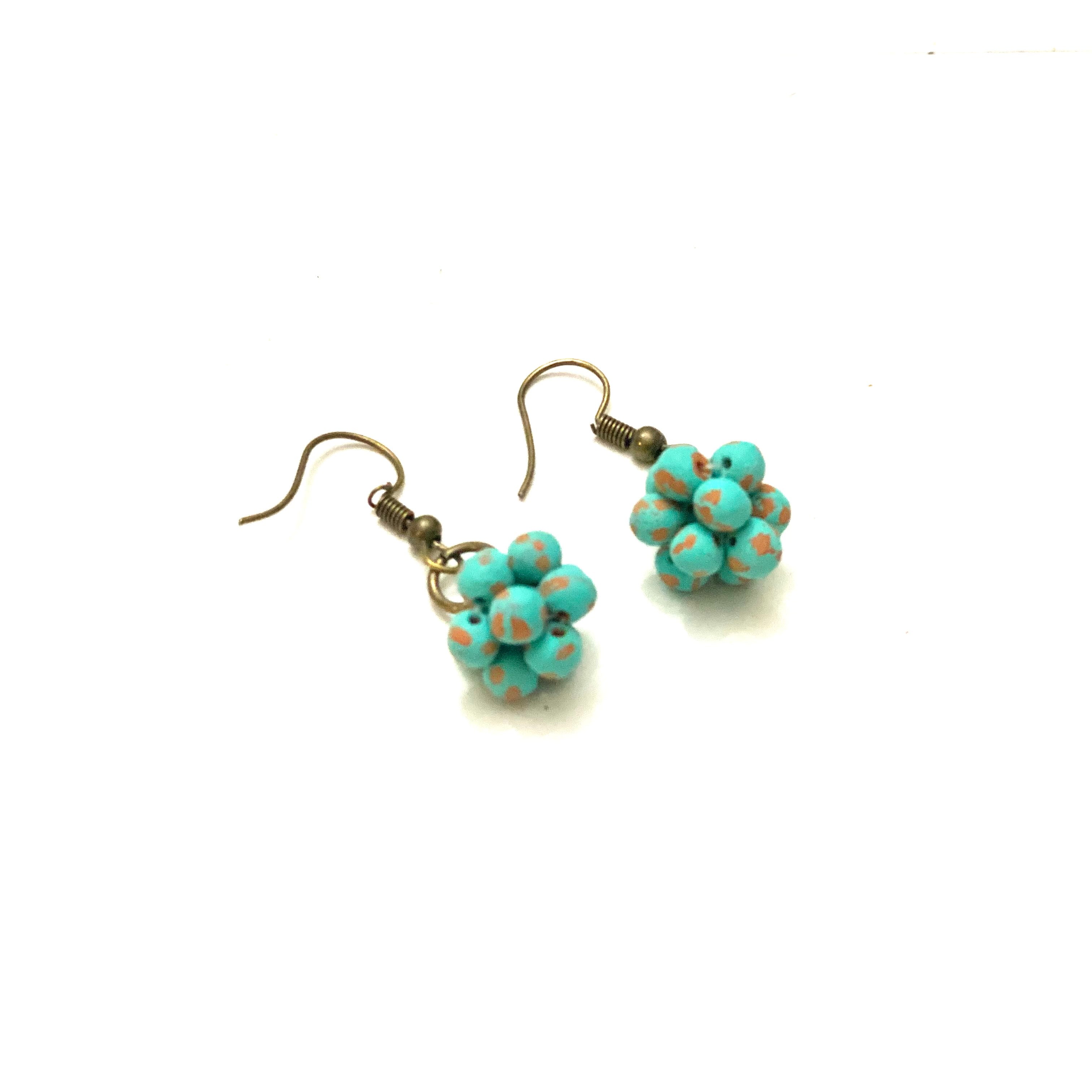 Micro-bead Ceramic Popcorn Earrings